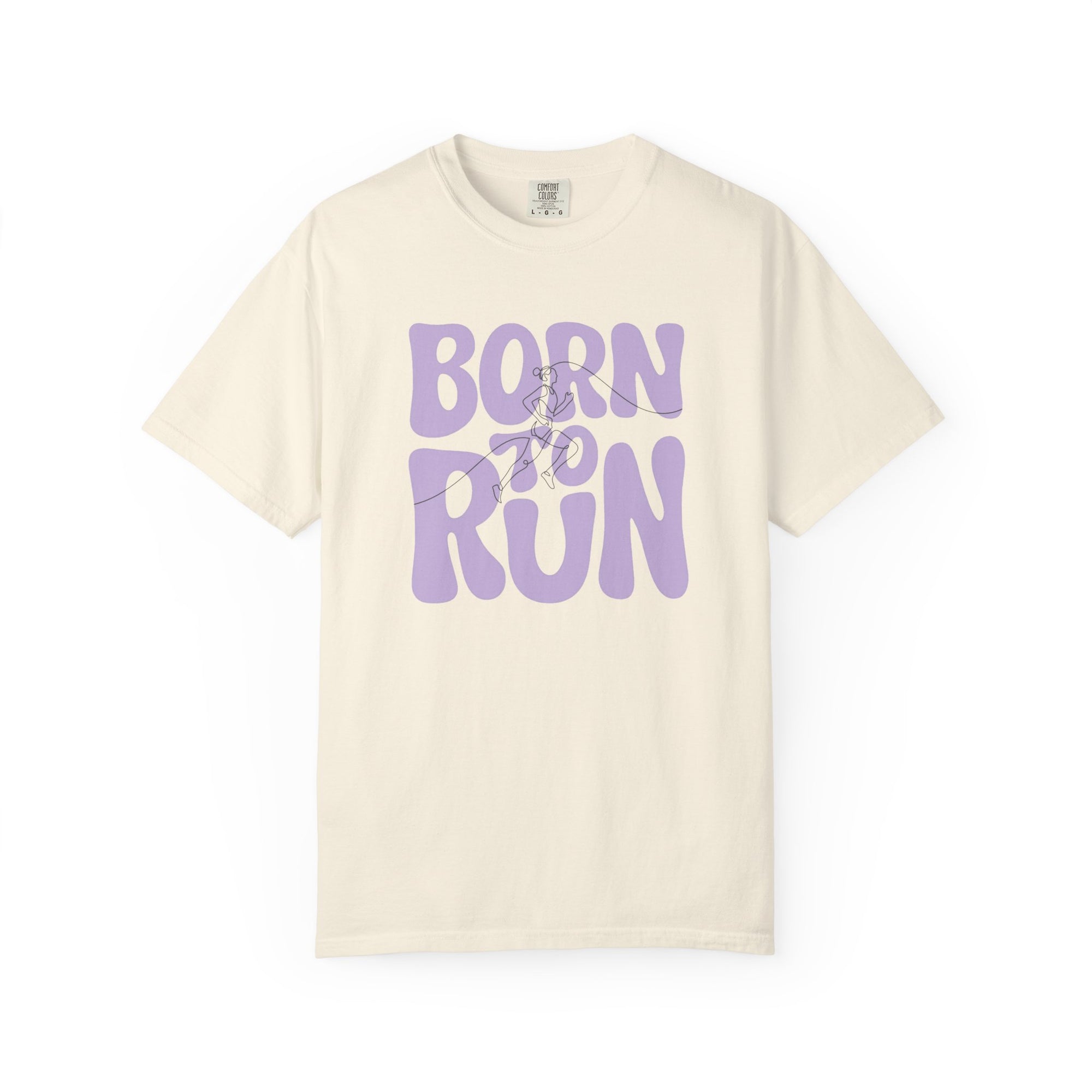 Born to Run T-Shirt | Comfort Colors 1717 Retro Running Shirt | Fitness Mom Graphic Tee | Runner Gift for Her
