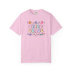 Third Grade Groovy Checkered Shirt - Comfort Colors 1717 Teacher Shirt - Back to School Tee - Retro Teacher Gift
