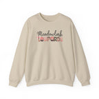 Meadowlark Leopards Crewneck Sweatshirt – Gildan Heavy Blend 18000 – Pink & Leopard Print School Spirit – Teacher Sweatshirt