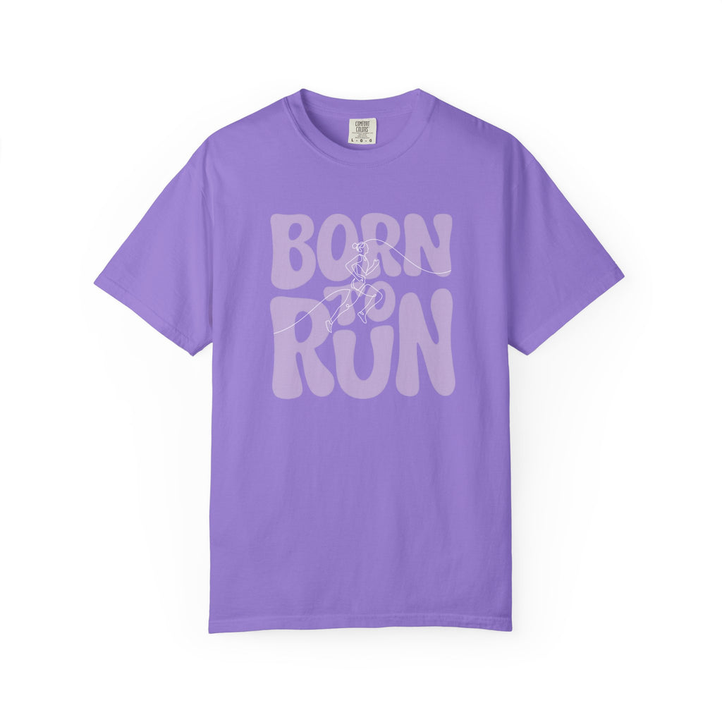 Born to Run T-Shirt | Comfort Colors 1717 Retro Running Shirt | Fitness Mom Graphic Tee | Runner Gift for Her
