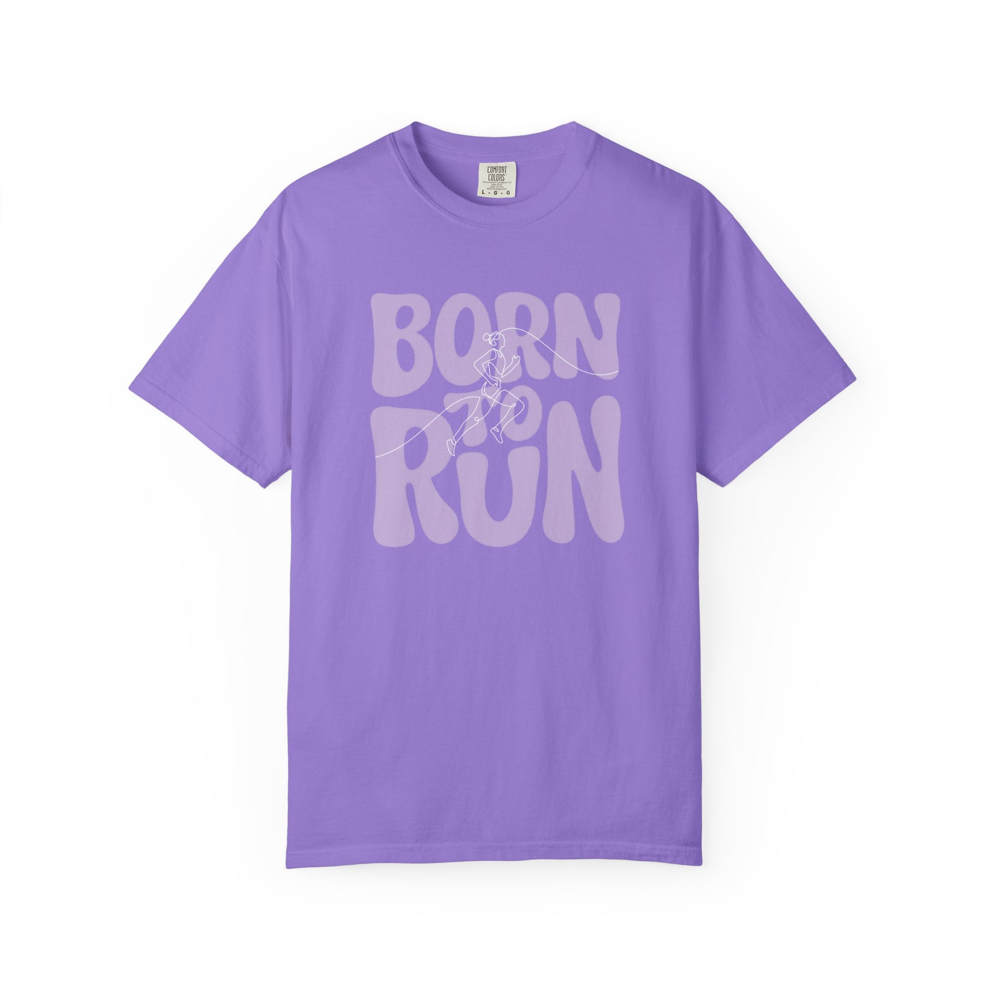 Born to Run T-Shirt | Comfort Colors 1717 Retro Running Shirt | Fitness Mom Graphic Tee | Runner Gift for Her