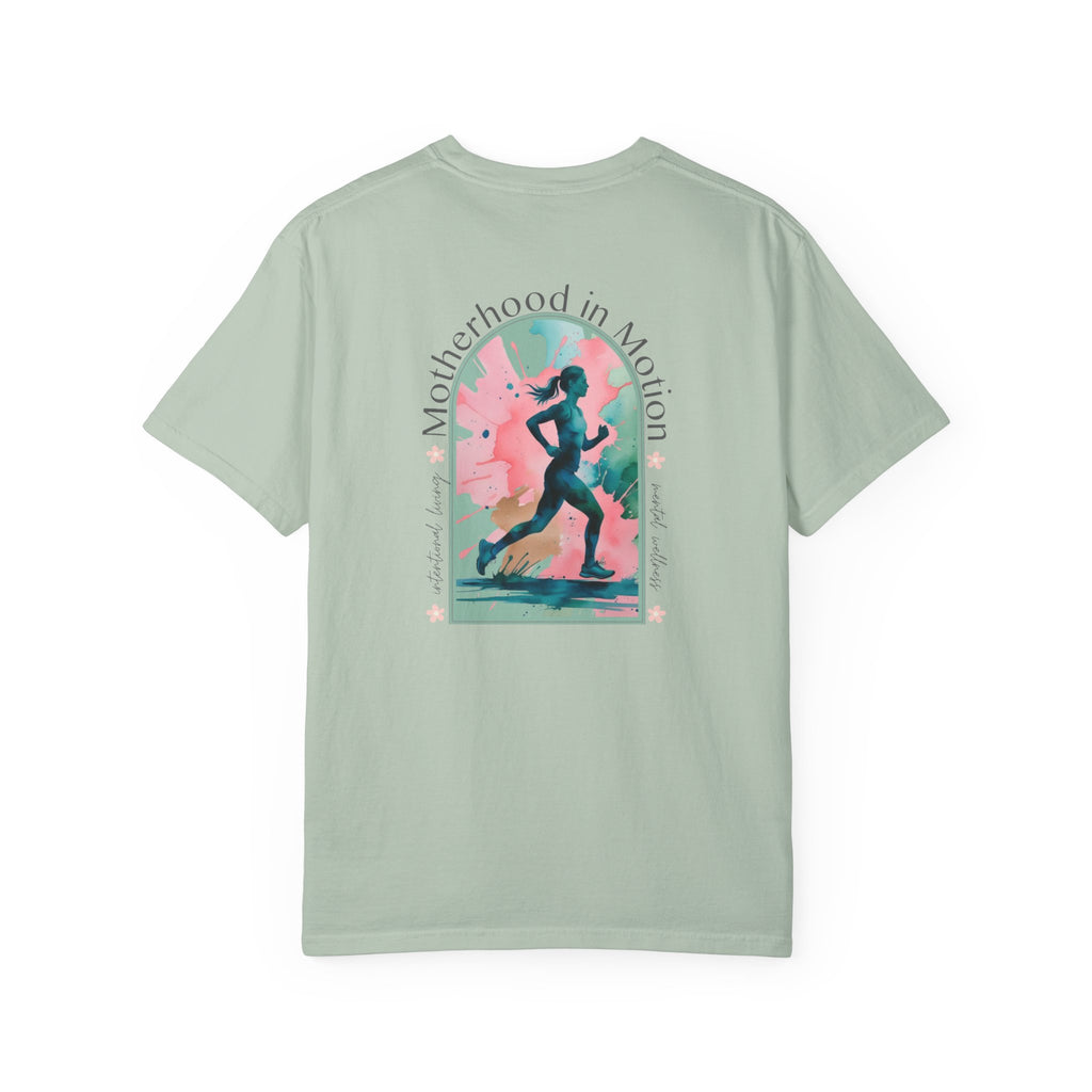 🌸 Motherhood in Motion 🏃‍♀️Comfort Colors 1717 T-Shirt  | Running Mom Mental Wellness Tee 💗