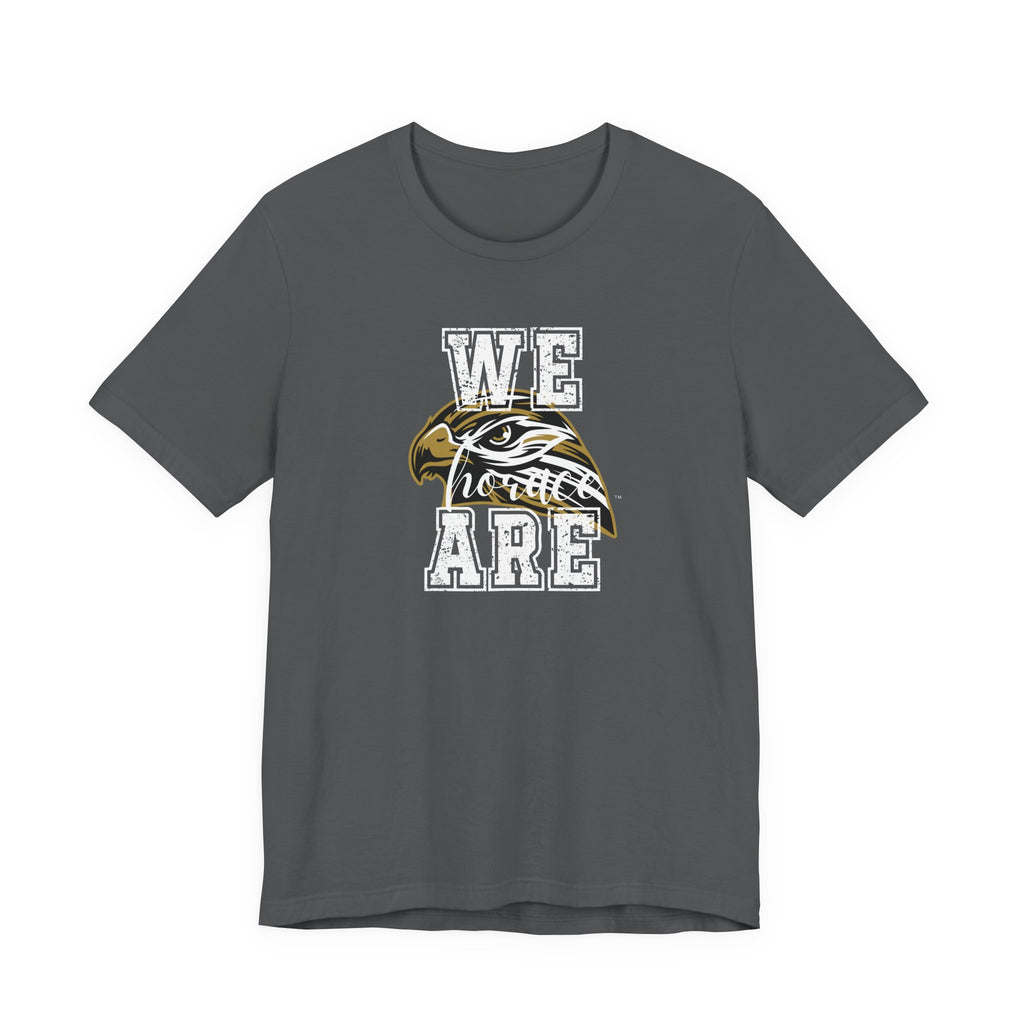 We Are Horace Hawks T-Shirt | Bella + Canvas 3001 Unisex Tee | School Spirit Shirt | Game Day Graphic Tee | Black Distressed Design | Teacher or Fan Shirt