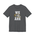 We Are Horace Hawks T-Shirt | Bella + Canvas 3001 Unisex Tee | School Spirit Shirt | Game Day Graphic Tee | Black Distressed Design | Teacher or Fan Shirt