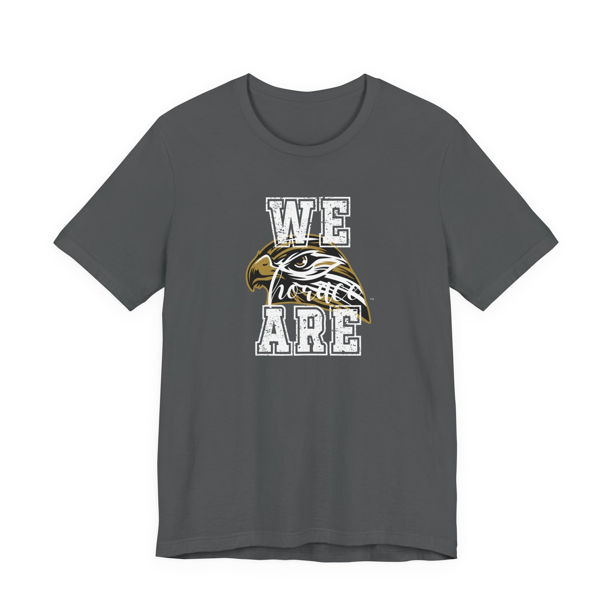 We Are Horace Hawks T-Shirt | Bella + Canvas 3001 Unisex Tee | School Spirit Shirt | Game Day Graphic Tee | Black Distressed Design | Teacher or Fan Shirt