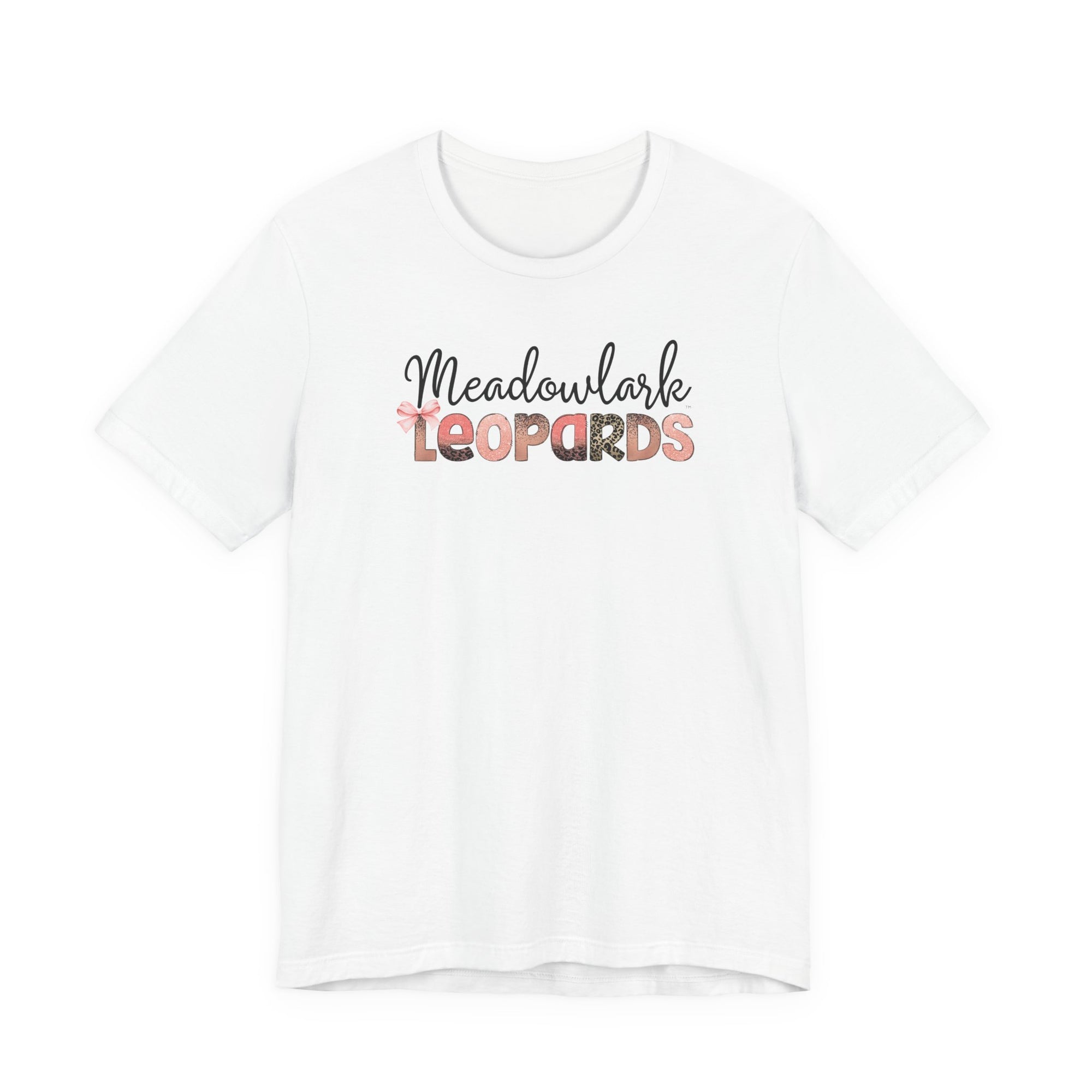 Meadowlark Leopards Unisex Bella & Canvas Tee, Casual T-Shirt, Custom School Spirit Apparel