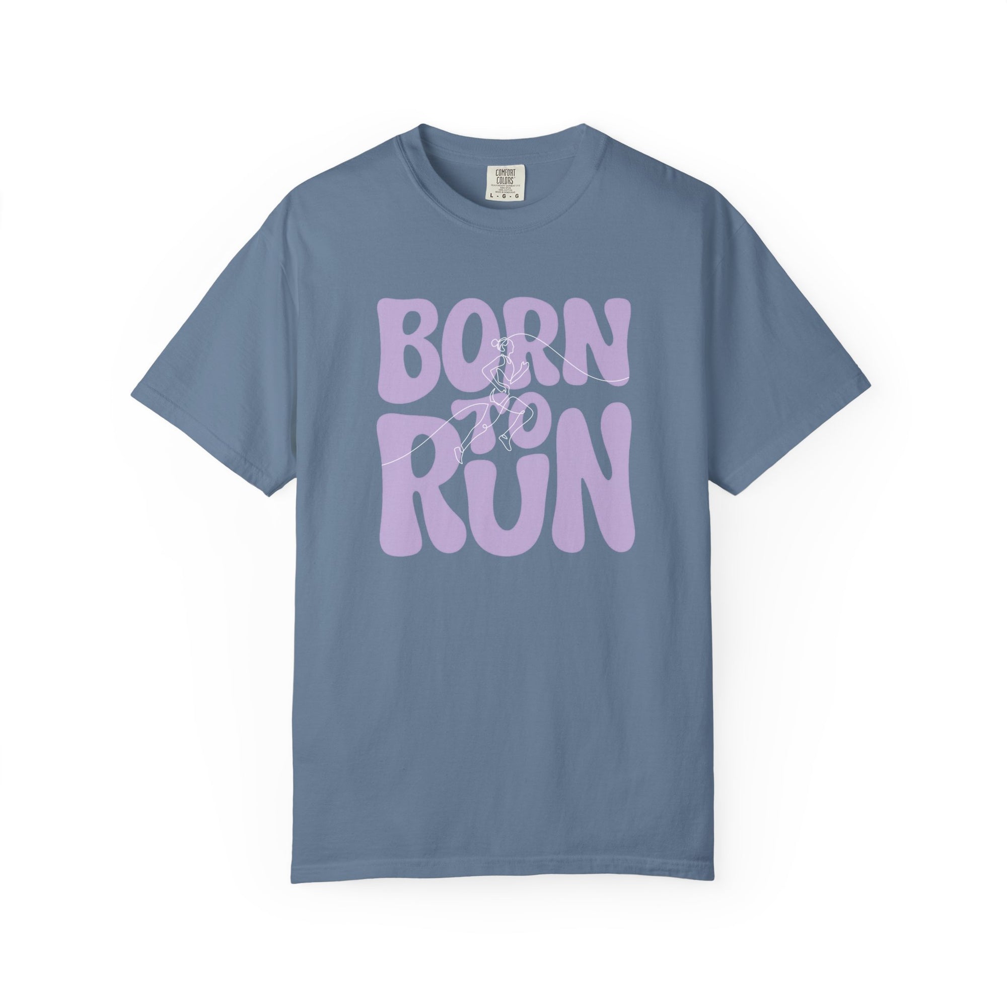 Born to Run T-Shirt | Comfort Colors 1717 Retro Running Shirt | Fitness Mom Graphic Tee | Runner Gift for Her