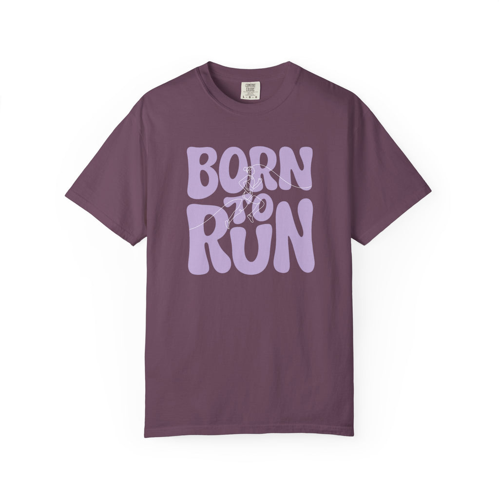 Born to Run T-Shirt | Comfort Colors 1717 Retro Running Shirt | Fitness Mom Graphic Tee | Runner Gift for Her