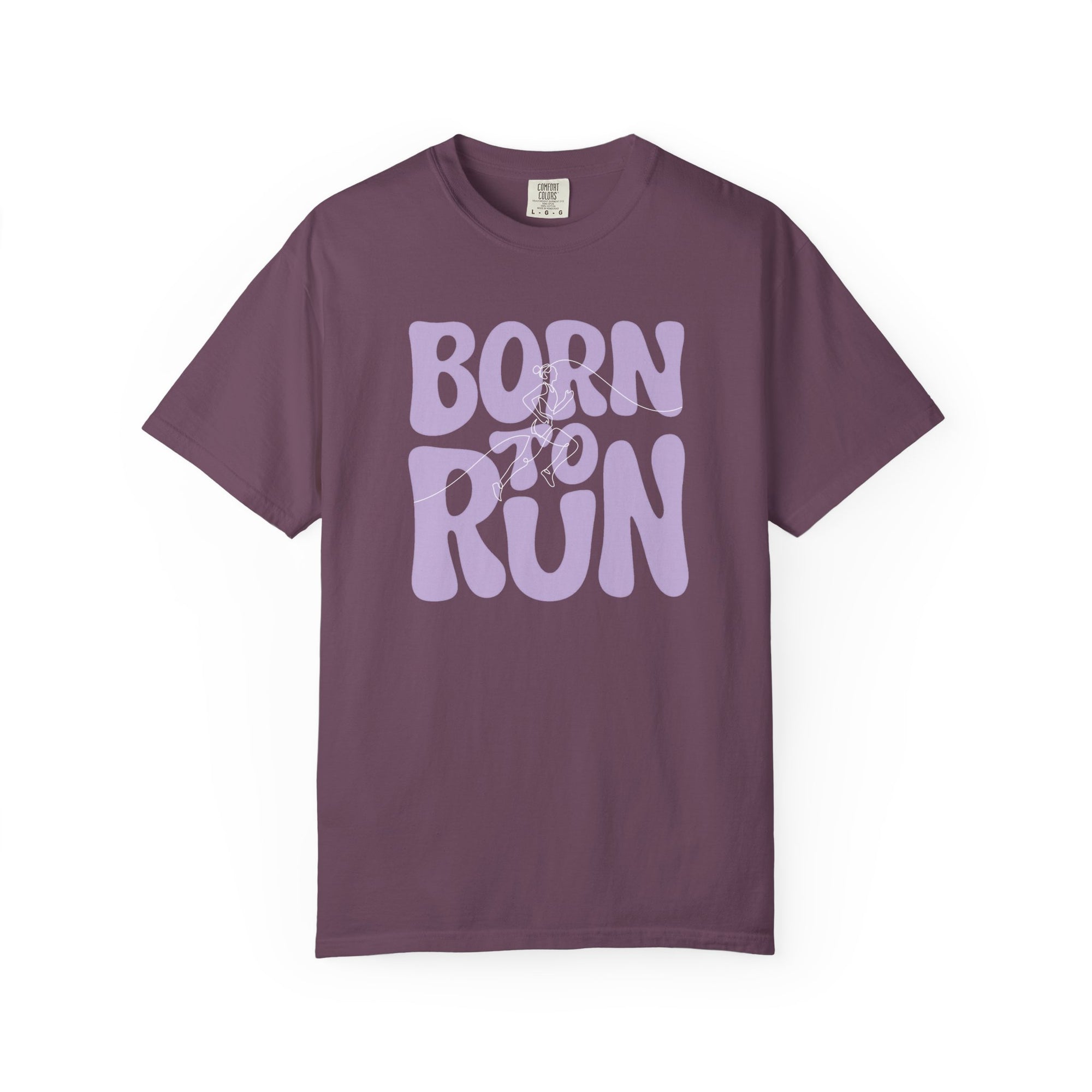 Born to Run T-Shirt | Comfort Colors 1717 Retro Running Shirt | Fitness Mom Graphic Tee | Runner Gift for Her