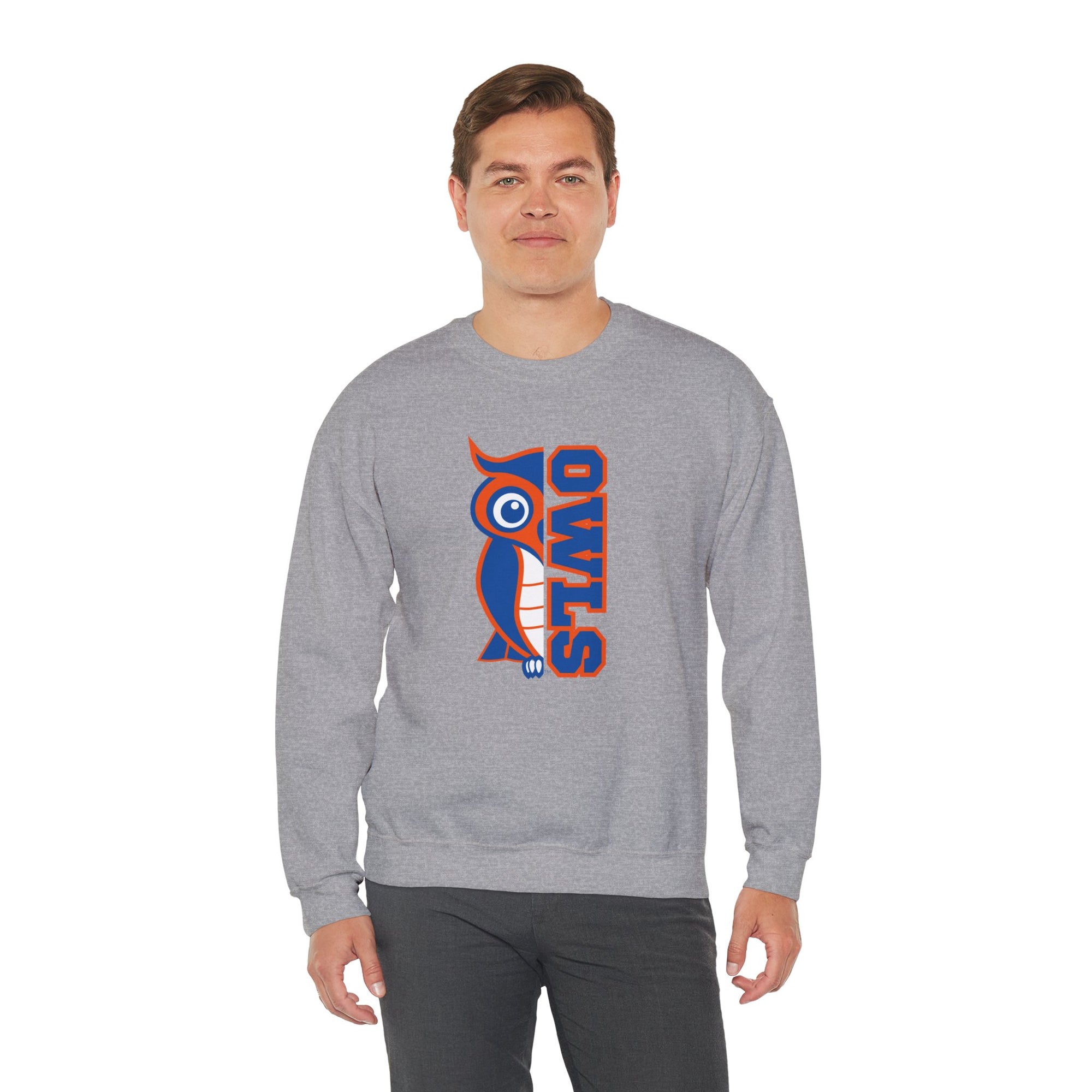 Osgood Owls Crewneck Sweatshirt | Gildan Heavy Blend 18000 | School Spirit Wear | Teacher & Student Sweatshirt | Game Day & Dress-Up Day Apparel