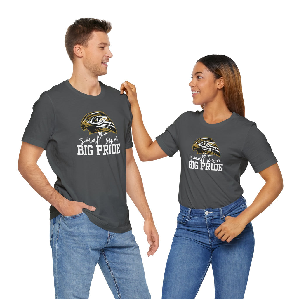 LOCAL PICK UP- Small Town Big Pride – Horace Hawks Unisex Tee | Bella + Canvas 3001