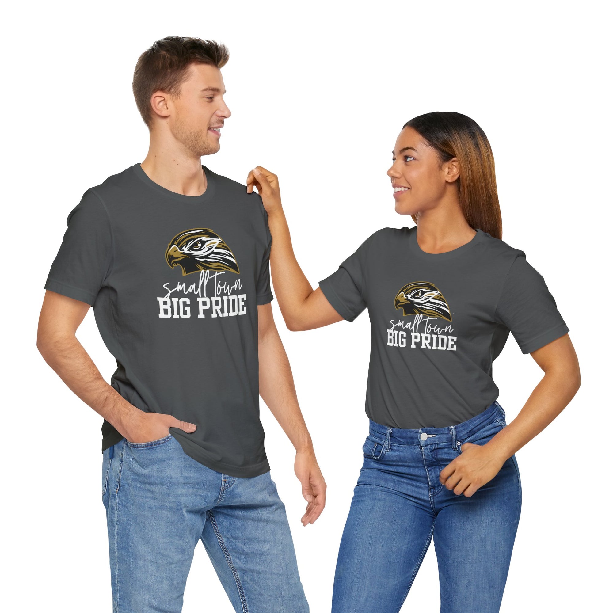 LOCAL PICK UP- Small Town Big Pride – Horace Hawks Unisex Tee | Bella + Canvas 3001