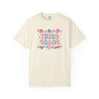 Third Grade Groovy Checkered Shirt - Comfort Colors 1717 Teacher Shirt - Back to School Tee - Retro Teacher Gift