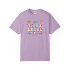 Third Grade Groovy Checkered Shirt - Comfort Colors 1717 Teacher Shirt - Back to School Tee - Retro Teacher Gift
