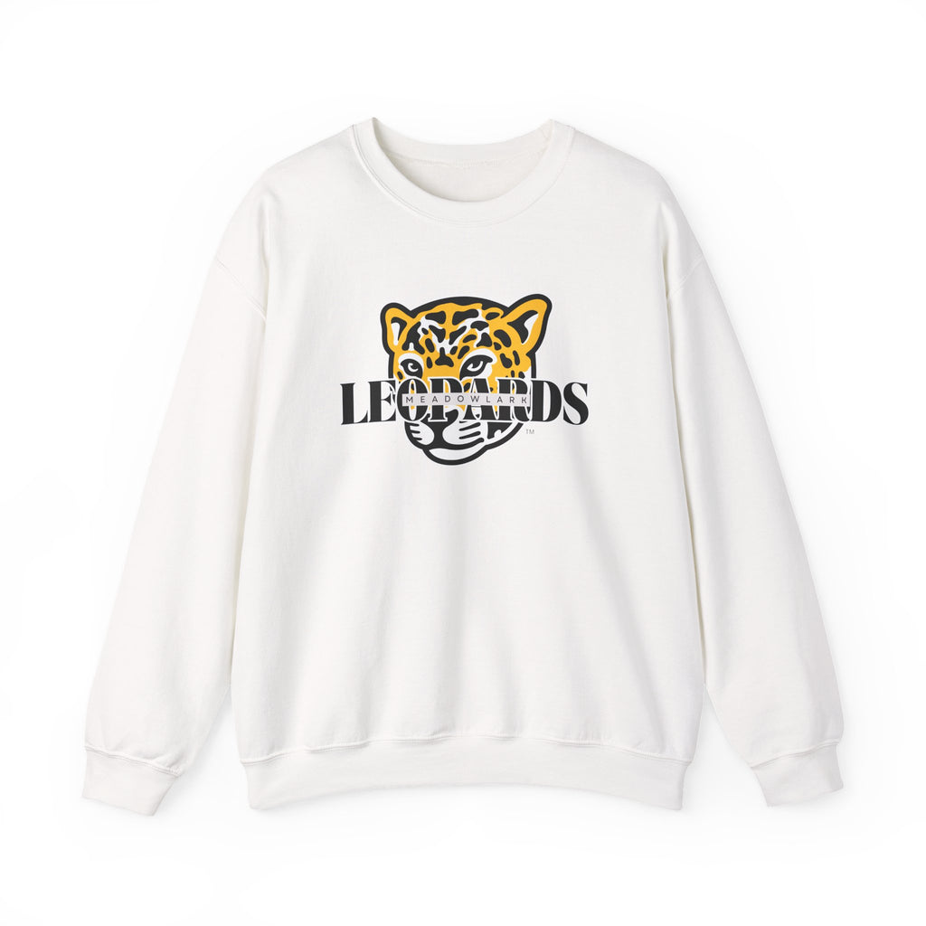 Meadowlark Leopards Crewneck Sweatshirt | Gildan 18000 Unisex Heavy Blend | School Spirit Wear | Teacher Apparel