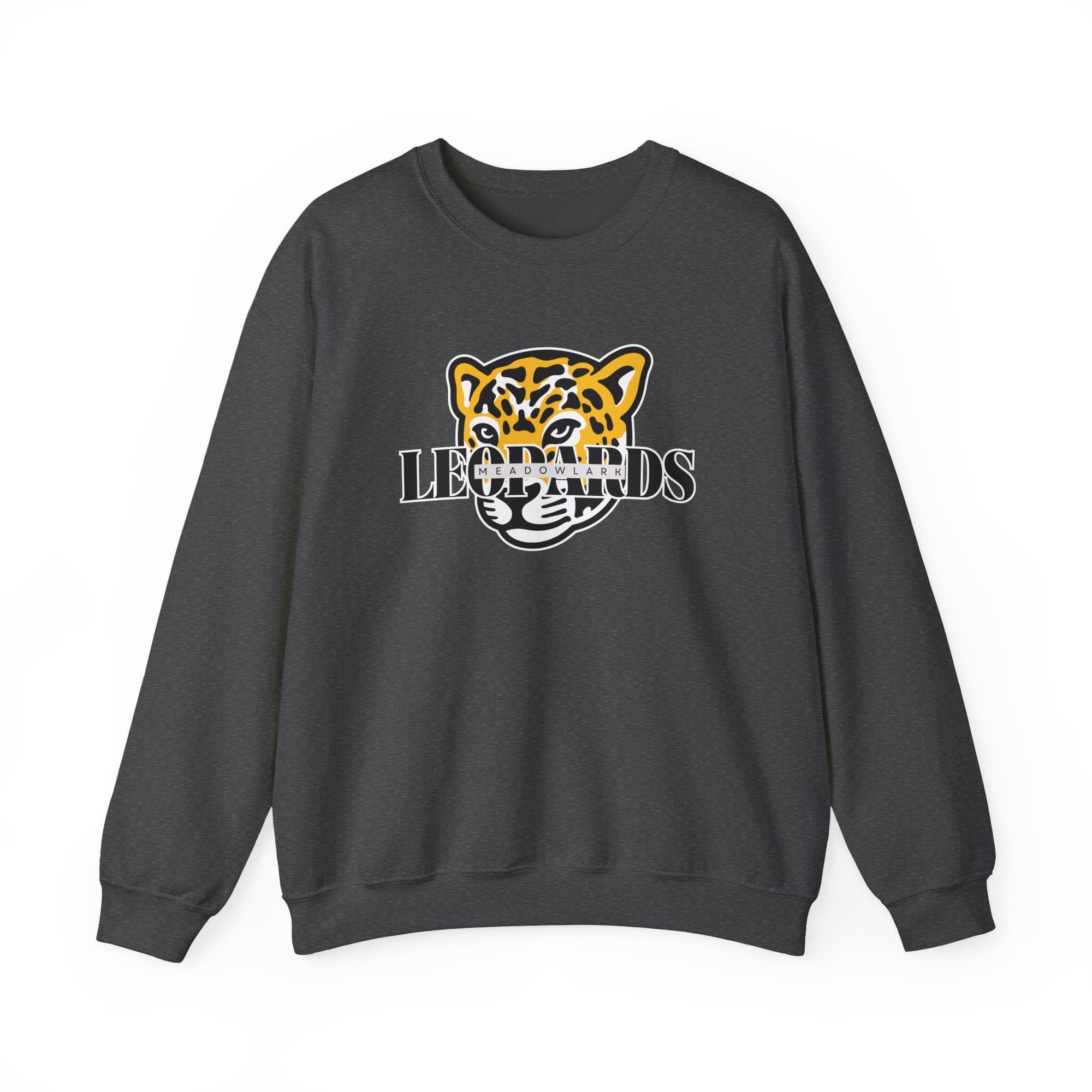 Meadowlark Leopards Crewneck Sweatshirt | Gildan 18000 Unisex Heavy Blend | School Spirit Wear | Teacher Apparel
