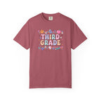 Third Grade Groovy Checkered Shirt - Comfort Colors 1717 Teacher Shirt - Back to School Tee - Retro Teacher Gift