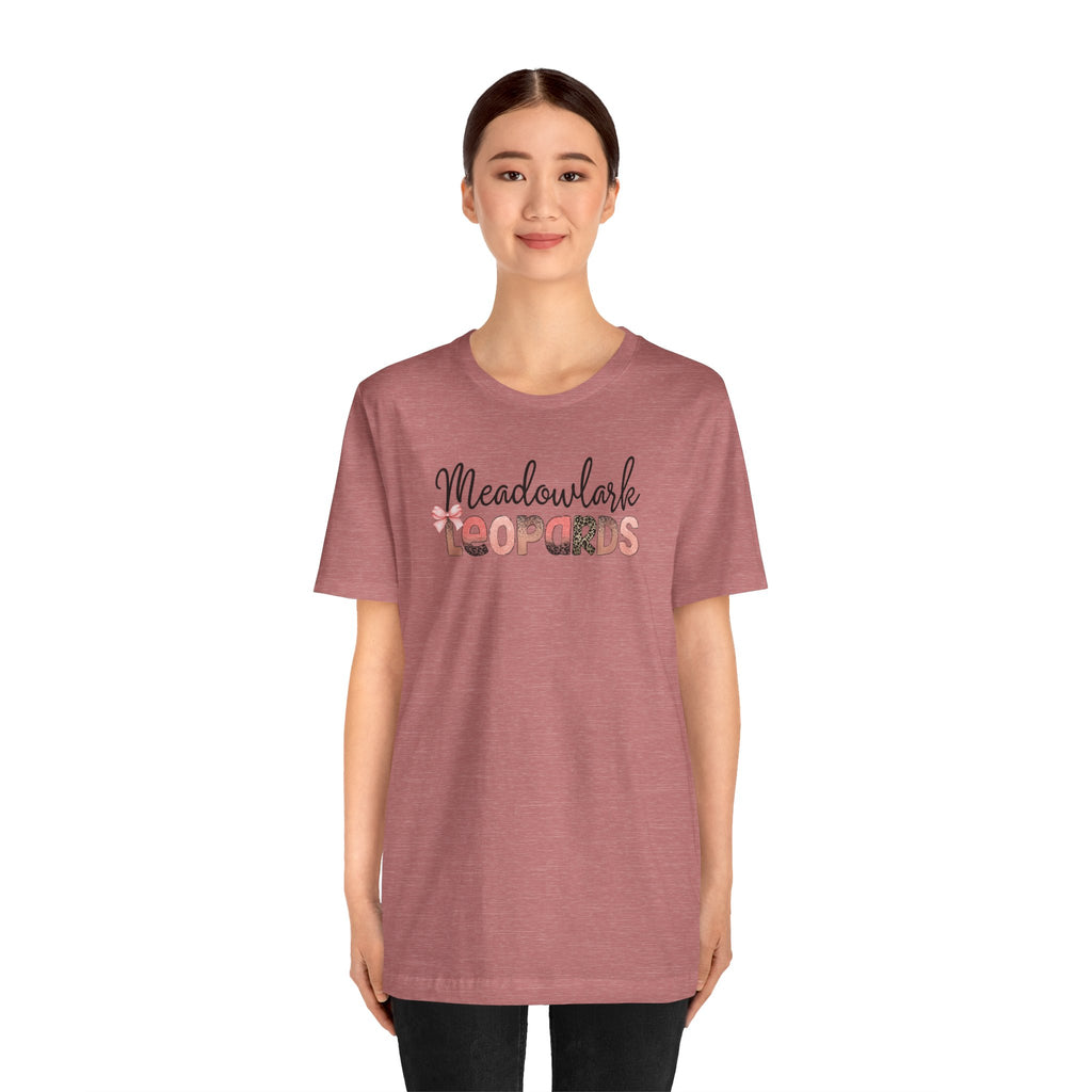 Meadowlark Leopards Unisex Bella & Canvas Tee, Casual T-Shirt, Custom School Spirit Apparel