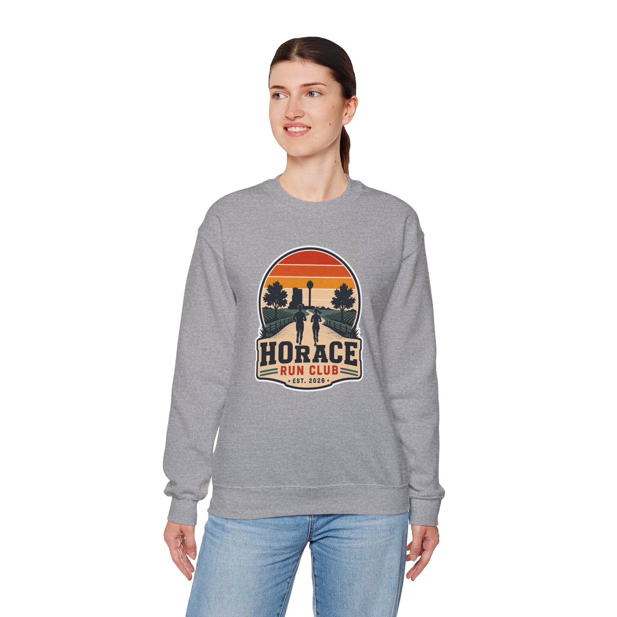 Horace Run Club Crewneck Sweatshirt | Gildan 18000
