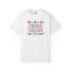 Third Grade Groovy Checkered Shirt - Comfort Colors 1717 Teacher Shirt - Back to School Tee - Retro Teacher Gift