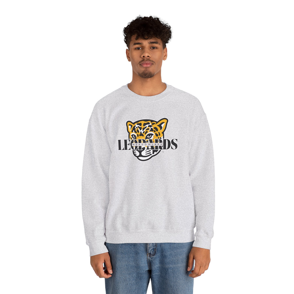 Meadowlark Leopards Crewneck Sweatshirt | Gildan 18000 Unisex Heavy Blend | School Spirit Wear | Teacher Apparel