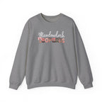 Meadowlark Leopards Crewneck Sweatshirt – Gildan Heavy Blend 18000 – Pink & Leopard Print School Spirit – Teacher Sweatshirt