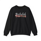 Meadowlark Leopards Crewneck Sweatshirt – Gildan Heavy Blend 18000 – Pink & Leopard Print School Spirit – Teacher Sweatshirt