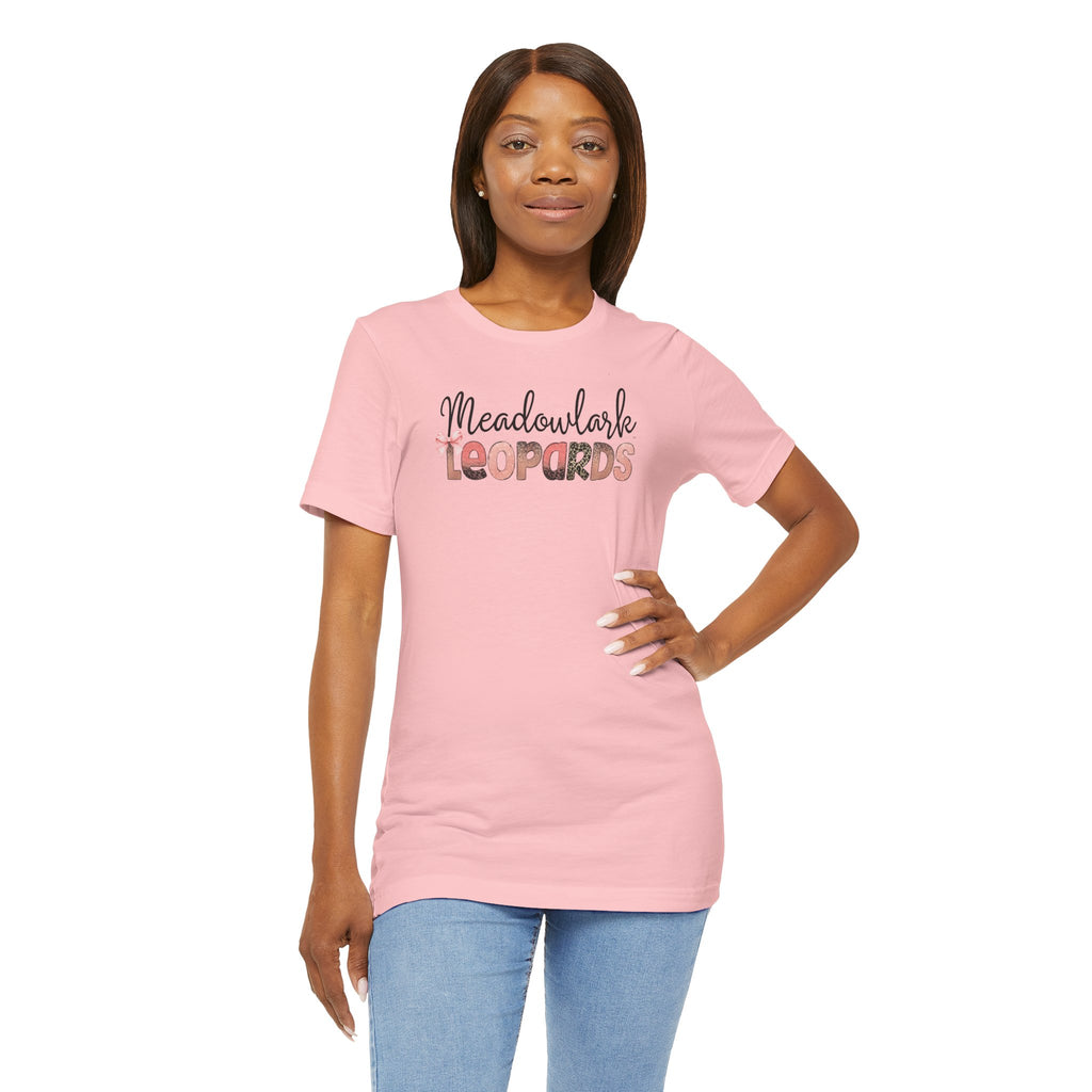 Meadowlark Leopards Unisex Bella & Canvas Tee, Casual T-Shirt, Custom School Spirit Apparel