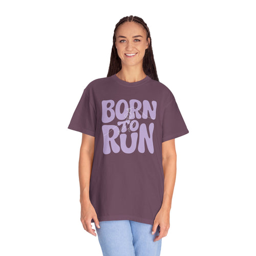 Born to Run T-Shirt | Comfort Colors 1717 Retro Running Shirt | Fitness Mom Graphic Tee | Runner Gift for Her