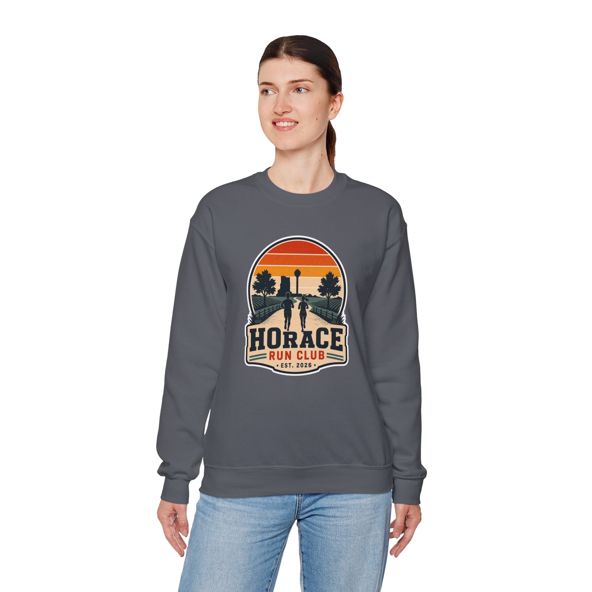 Horace Run Club Crewneck Sweatshirt | Gildan 18000