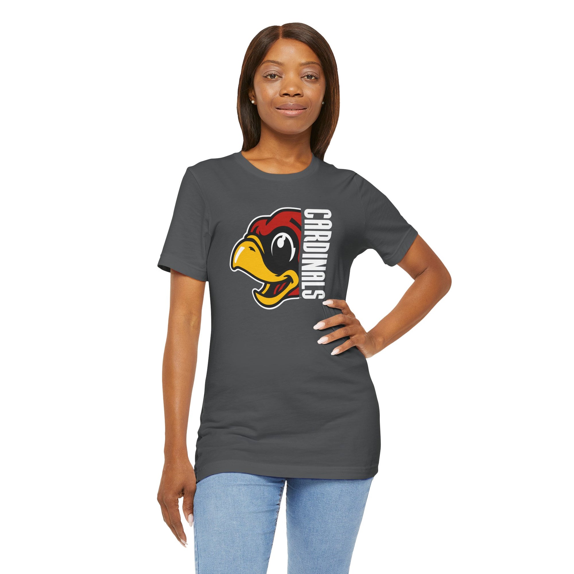 Deer Creek Cardinals School Tshirt, Teacher Back to School Unisex Bella & Canvas Tee, Shirt, Gift, Apparel