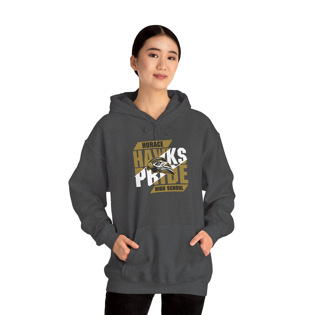 Horace Hawks Pride Sweatshirt | Gildan Unisex Heavy Blend Sweatshirt | Cozy School Spirit Wear