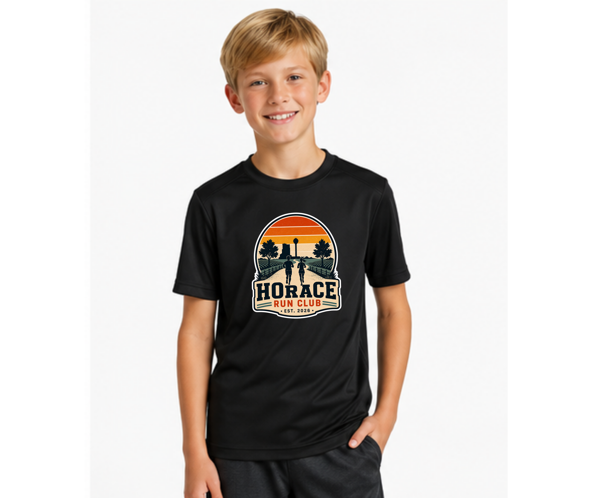 Youth Horace Run Club Performance Tee | Sport-Tek® PosiCharge® Competitor™ T-Shirt