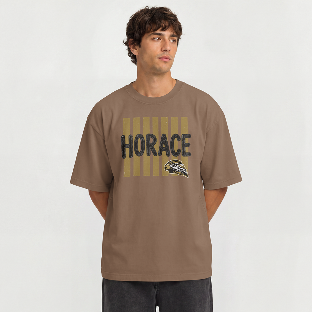 Hawks T-Shirt | Black & Gold Horace Hawks Spirit Tee