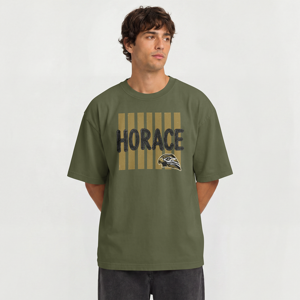 Hawks T-Shirt | Black & Gold Horace Hawks Spirit Tee