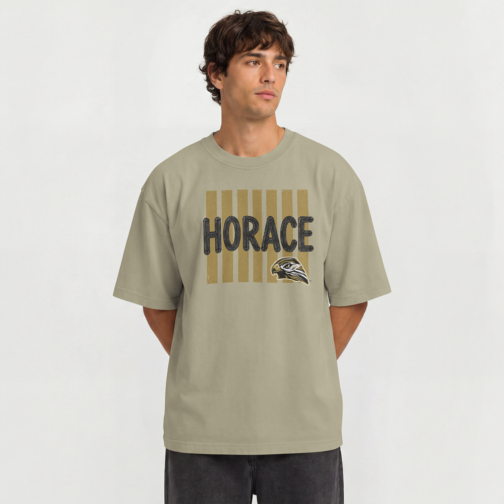 Hawks T-Shirt | Black & Gold Horace Hawks Spirit Tee