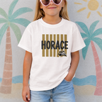 Horace Hawks Youth Stripe Mascot T-Shirt, Hoodie, & Crewneck