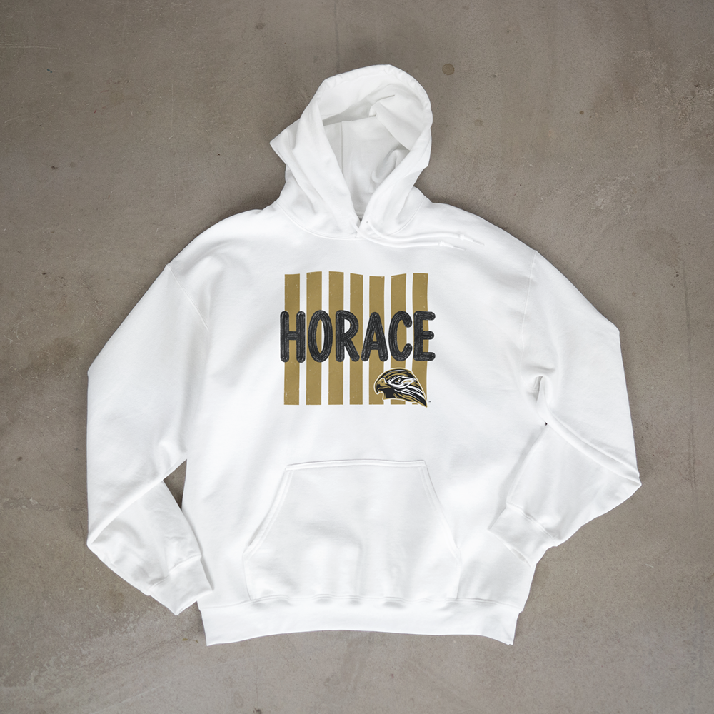 Horace Hawks Hoodie | Black & Gold School Spirit Gildan 18500