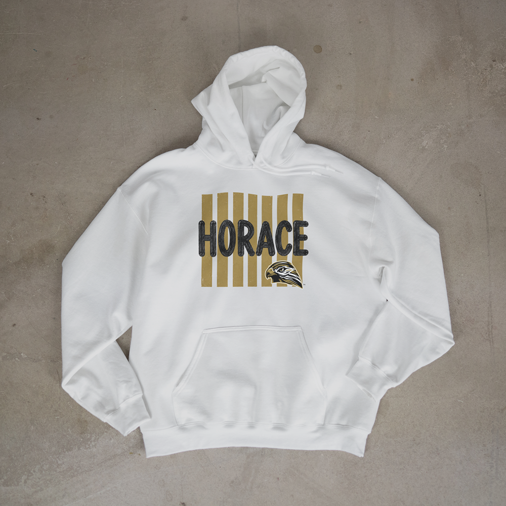Horace Hawks Hoodie | Black & Gold School Spirit Gildan 18500