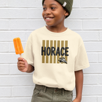 Horace Hawks Youth Stripe Mascot T-Shirt, Hoodie, & Crewneck