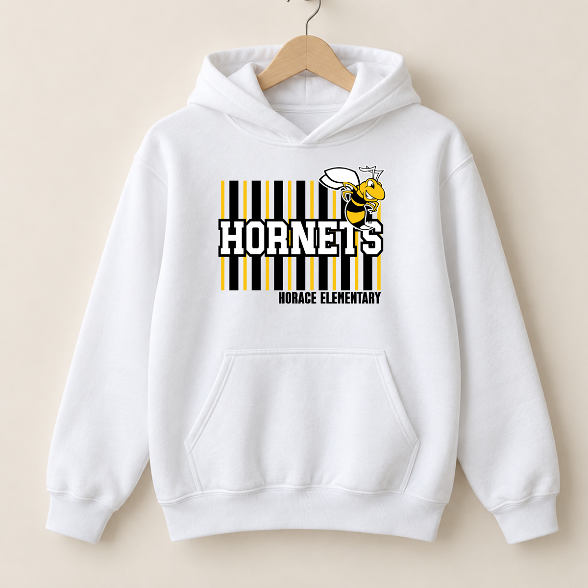 Horace Hornets Youth Personalized Striped Spirit Tee |T-Shirts, Crewneck & Hoodie