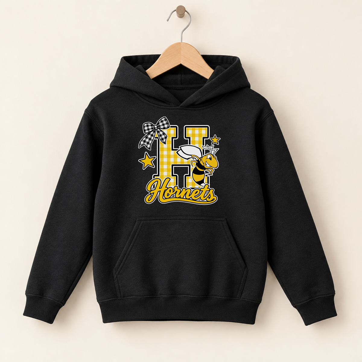 Horace Hornets Gingham H & Bow Youth | T-Shirts, Crewneck & Hoodie
