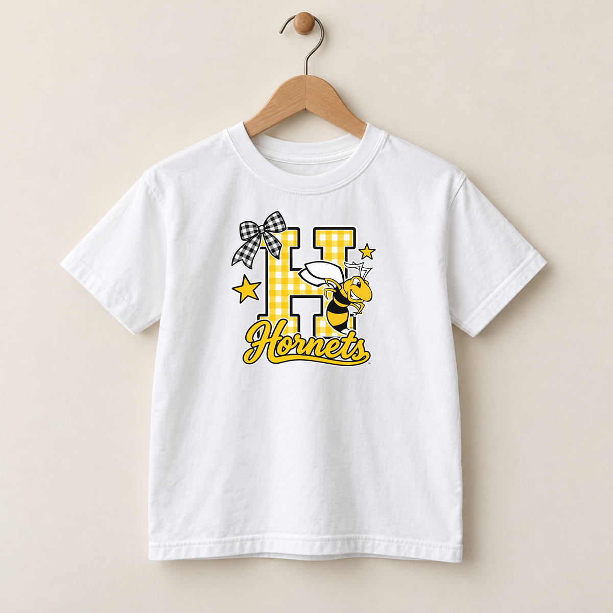 Horace Hornets Gingham H & Bow Youth | T-Shirts, Crewneck & Hoodie