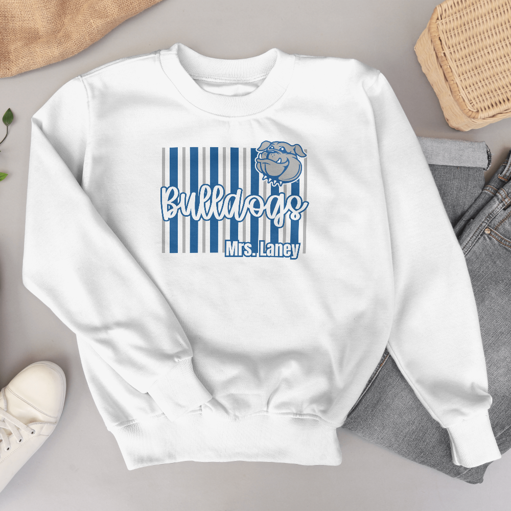 Independence Bulldogs Personalized Crewneck Sweatshirt | Bulldog Spirit Sweatshirt | Gildan 18000