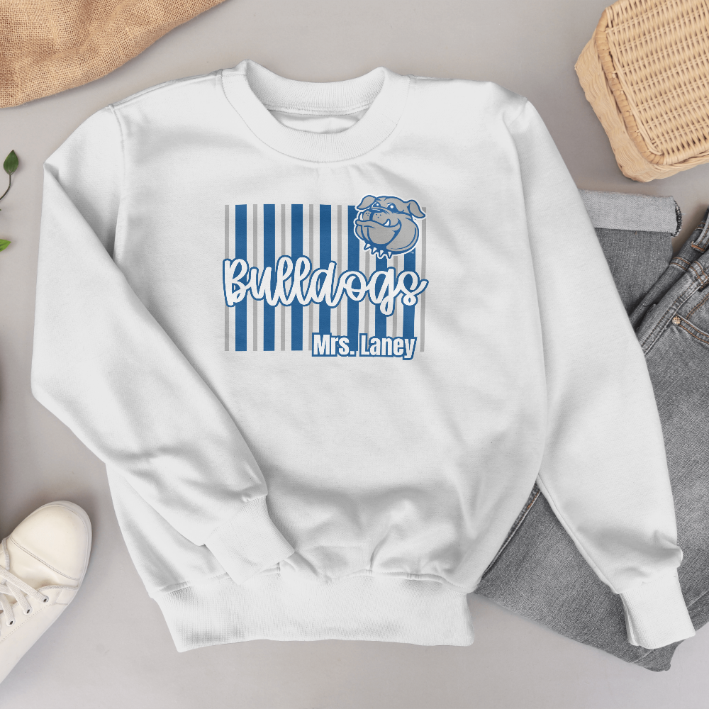 Independence Bulldogs Personalized Crewneck Sweatshirt | Bulldog Spirit Sweatshirt | Gildan 18000