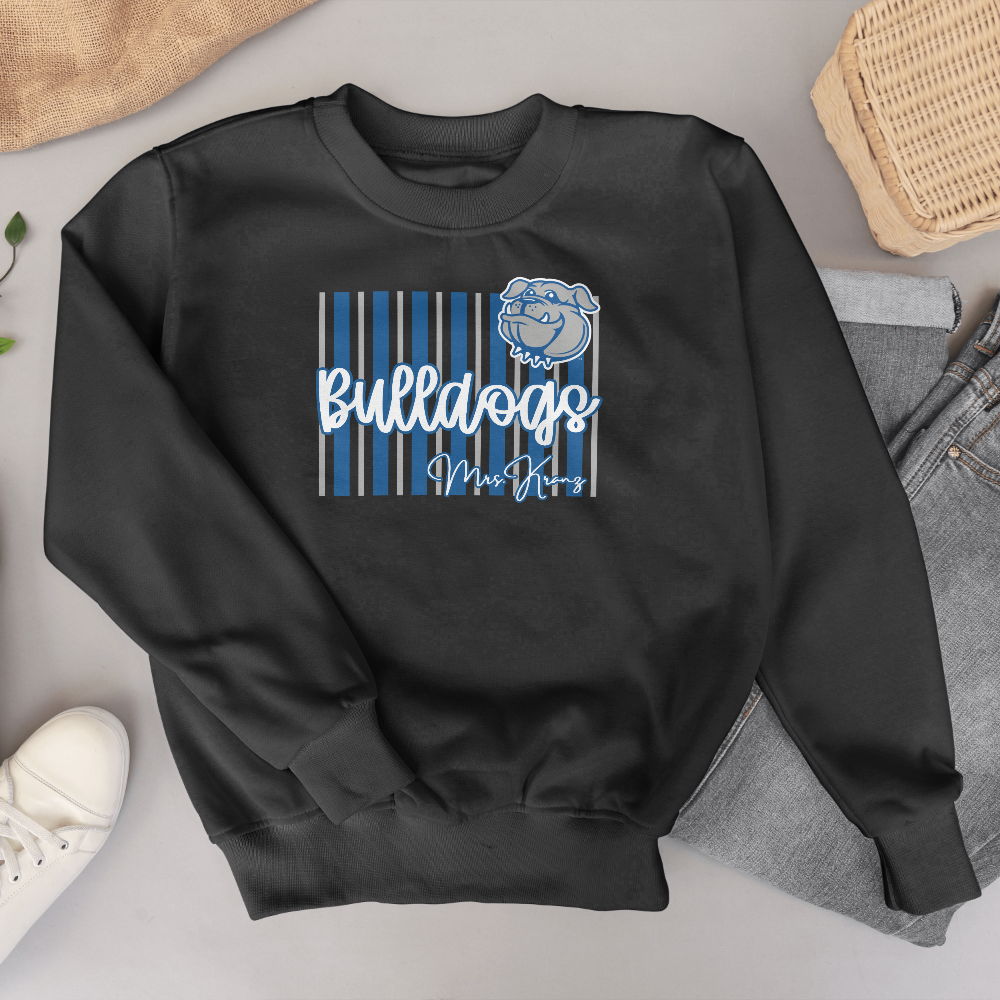 Independence Bulldogs Personalized Crewneck Sweatshirt | Bulldog Spirit Sweatshirt | Gildan 18000