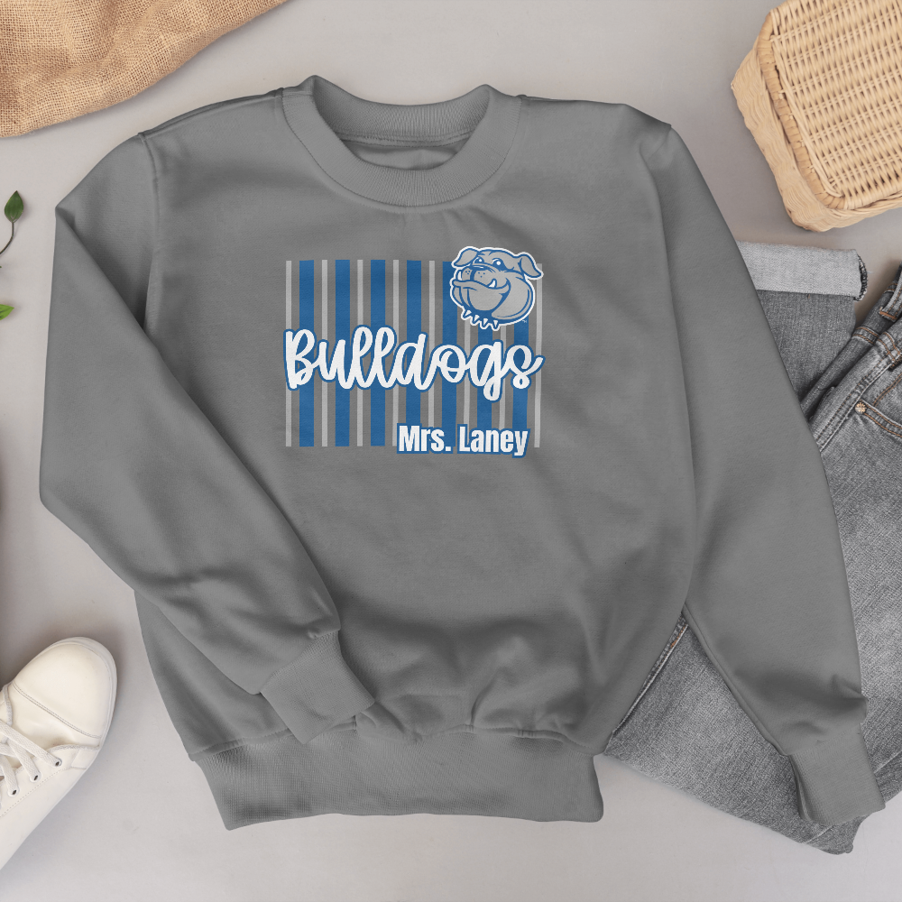Independence Bulldogs Personalized Crewneck Sweatshirt | Bulldog Spirit Sweatshirt | Gildan 18000