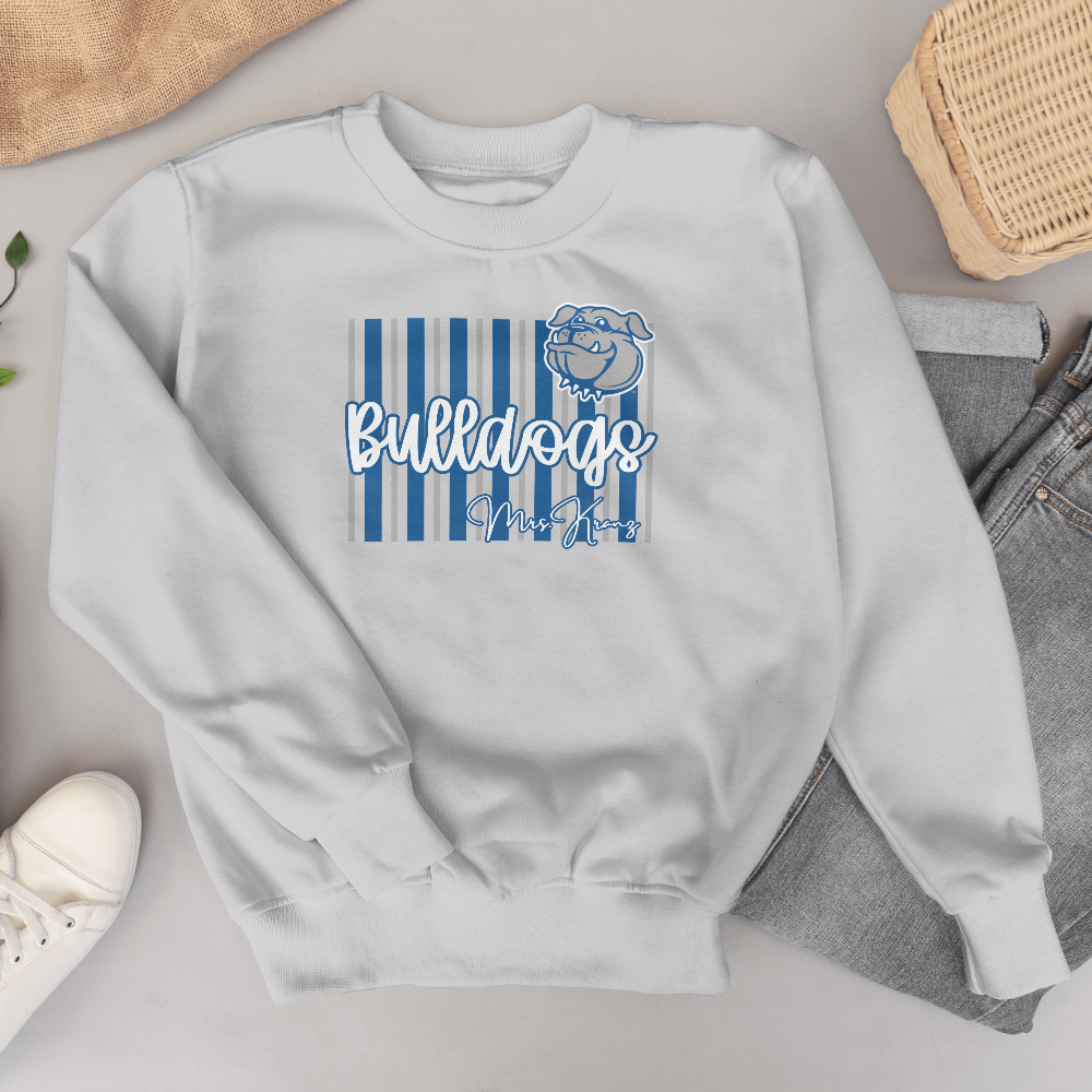 Independence Bulldogs Personalized Crewneck Sweatshirt | Bulldog Spirit Sweatshirt | Gildan 18000