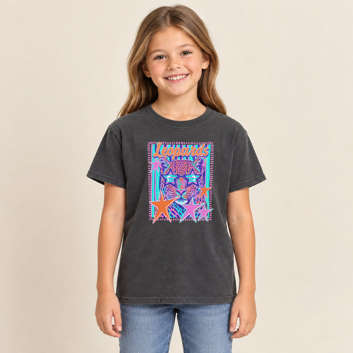 Meadowlark Leopards Bright Stars Youth | Comfort Colors Tee, Crewneck & Hoodie