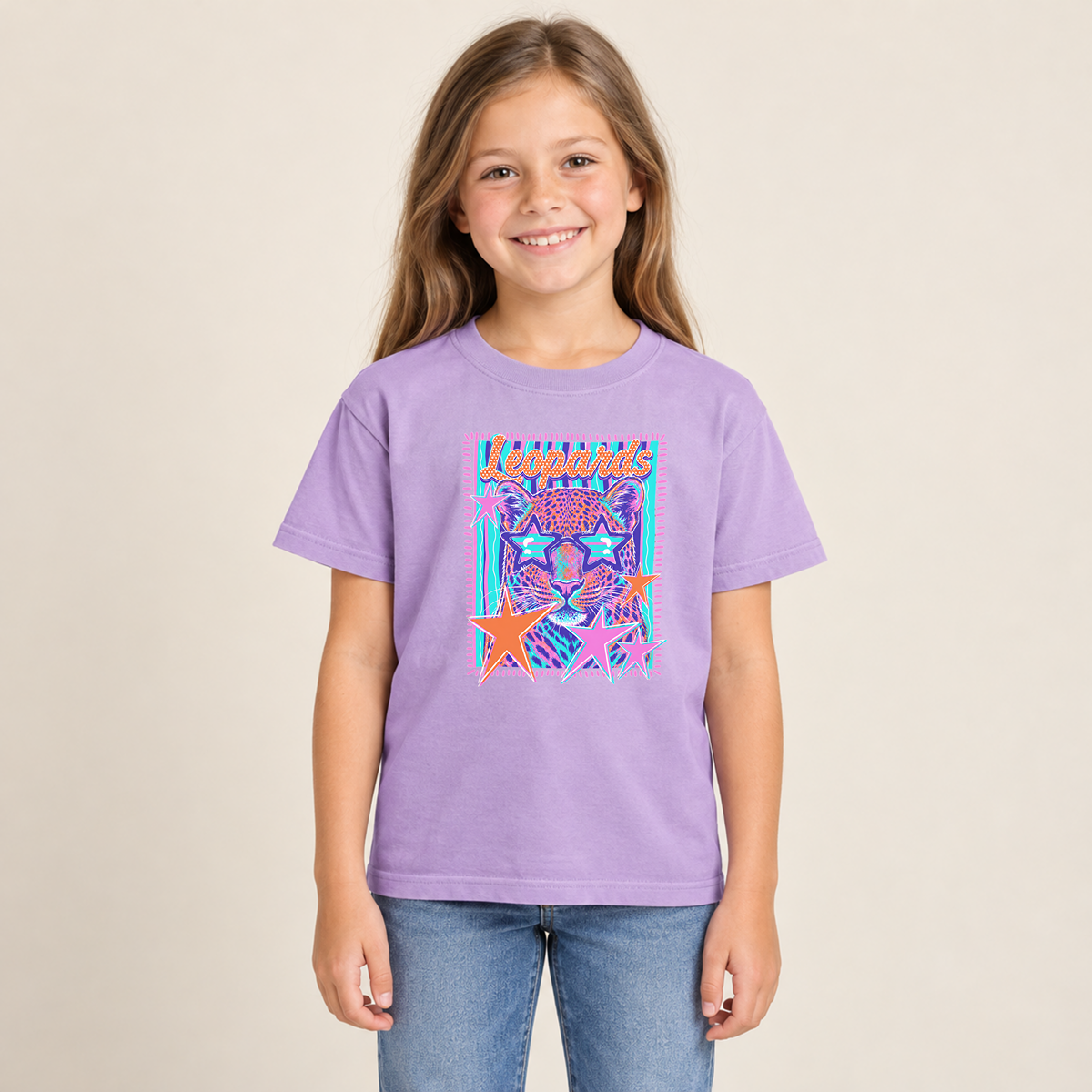 Meadowlark Leopards Bright Stars Youth | Comfort Colors Tee, Crewneck & Hoodie